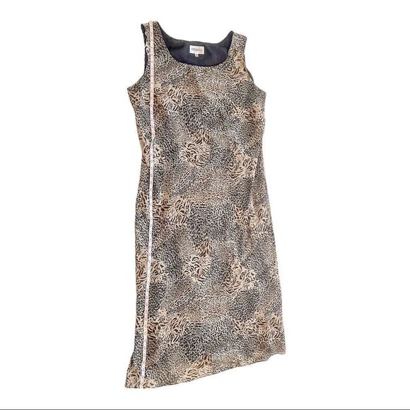 Studio I Vintage Animal Print Sleeveless Round Neck Shift Maxi Dress SZ 16W EUC - Picture 9 of 14